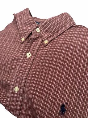 Ralph Lauren Maroon Plaid Button-Down Shirt